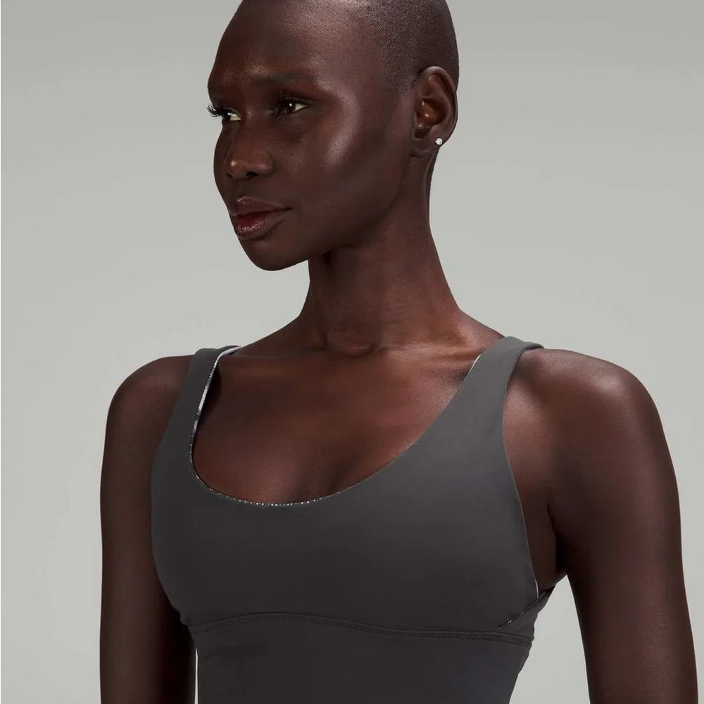 126 🆕🤍 Lululemon Align Bra A/B Cup Shine Diamond Dye Starlight Graphite Grey - Picture 11 of 11